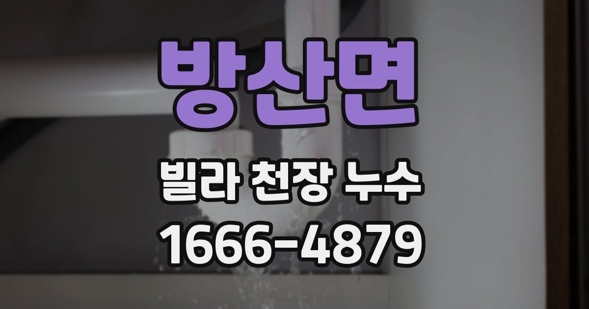 방산면 빌라 천장 누수