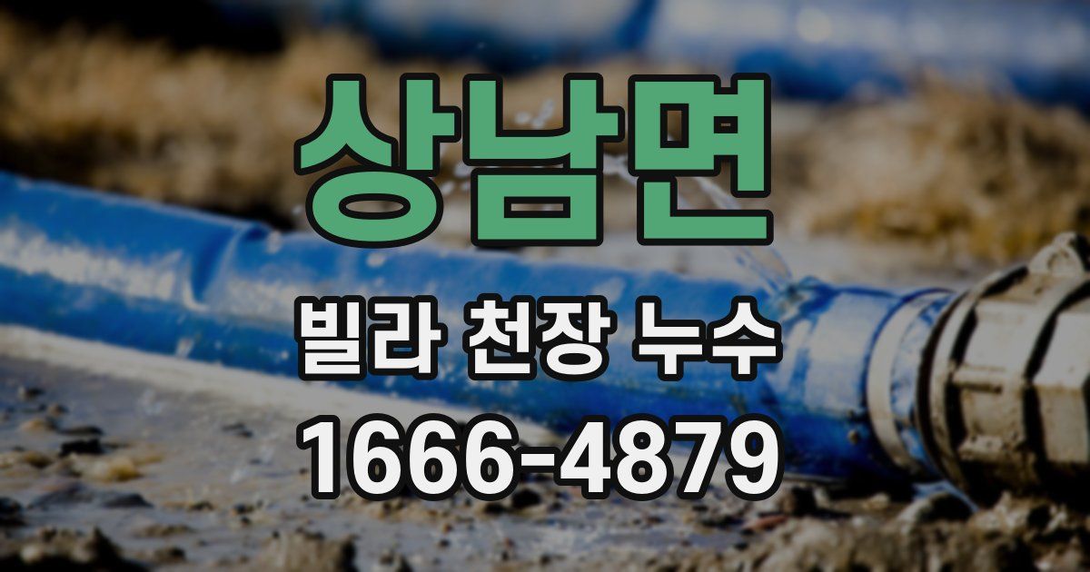 상남면 빌라 천장 누수