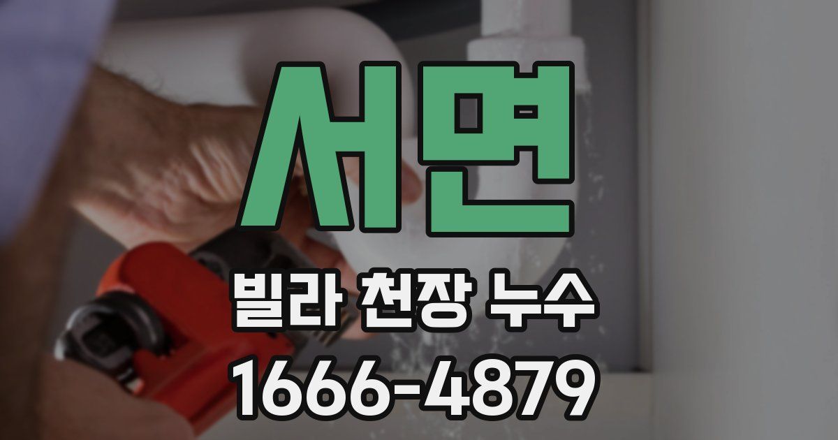서면 빌라 천장 누수