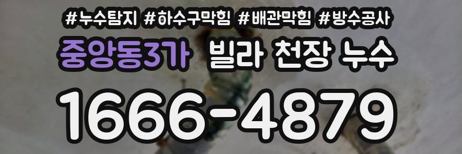 중앙동3가 빌라 천장 누수