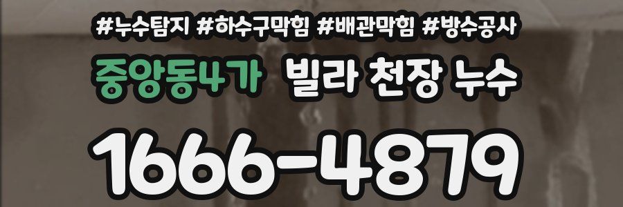 중앙동4가 빌라 천장 누수
