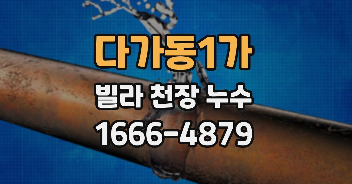 다가동1가 빌라 천장 누수