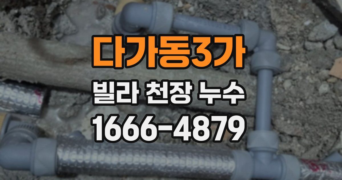 다가동3가 빌라 천장 누수