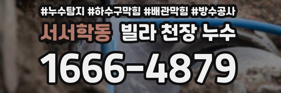 서서학동 빌라 천장 누수