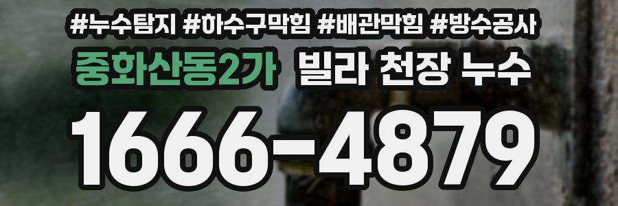 중화산동2가 빌라 천장 누수