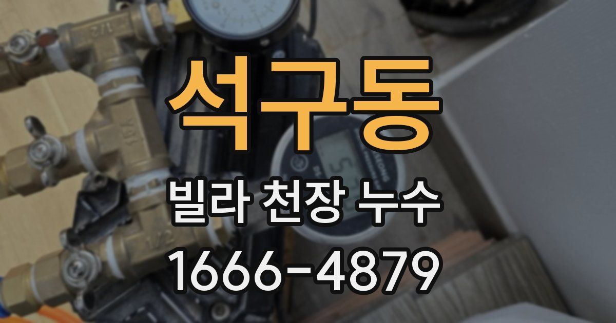 석구동 빌라 천장 누수