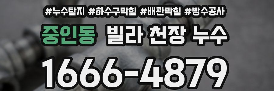 중인동 빌라 천장 누수