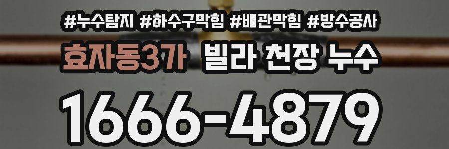 효자동3가 빌라 천장 누수