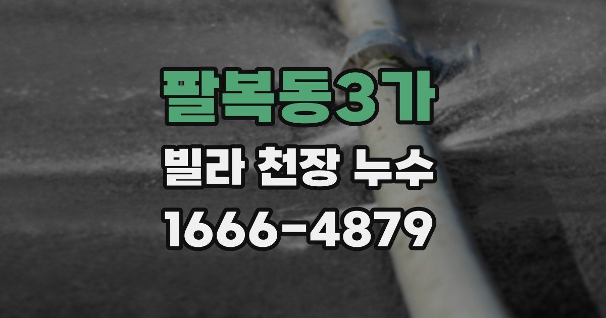 팔복동3가 빌라 천장 누수