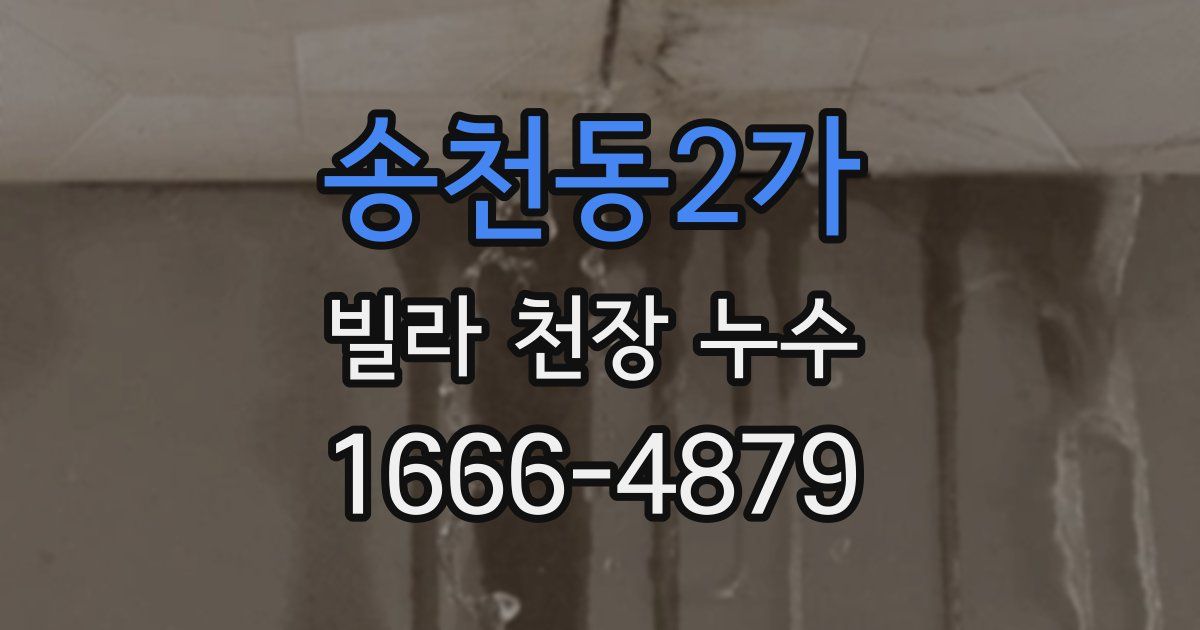 송천동2가 빌라 천장 누수