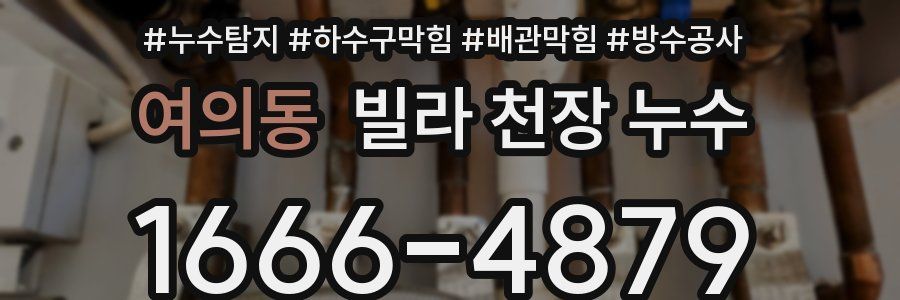 여의동 빌라 천장 누수