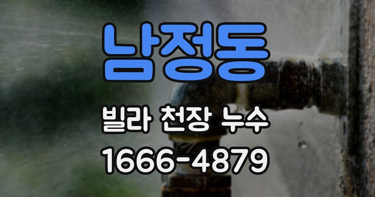 남정동 빌라 천장 누수