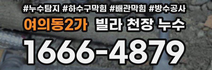 여의동2가 빌라 천장 누수