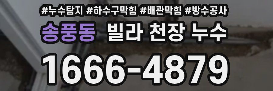 송풍동 빌라 천장 누수