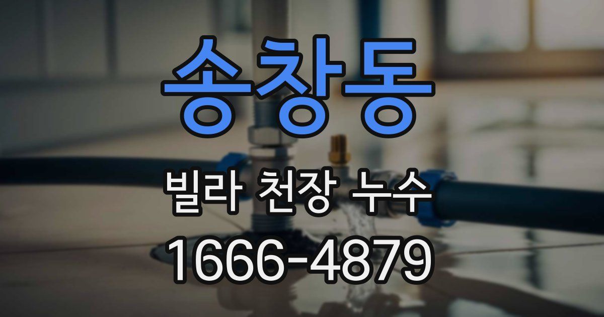송창동 빌라 천장 누수