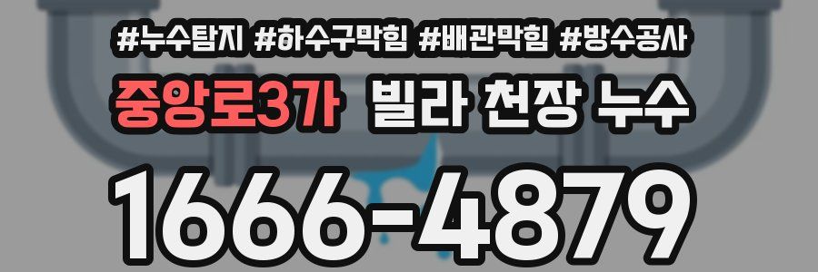 중앙로3가 빌라 천장 누수