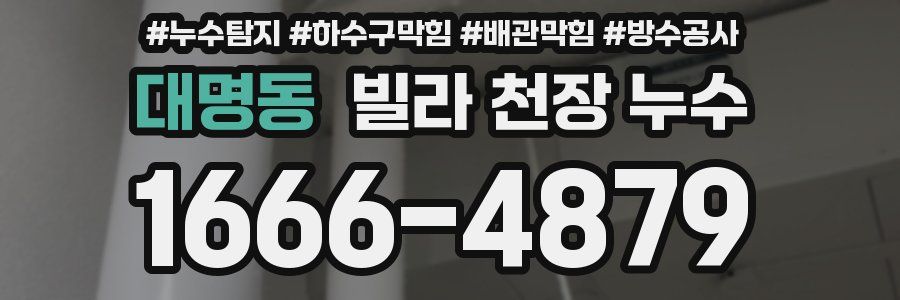 대명동 빌라 천장 누수