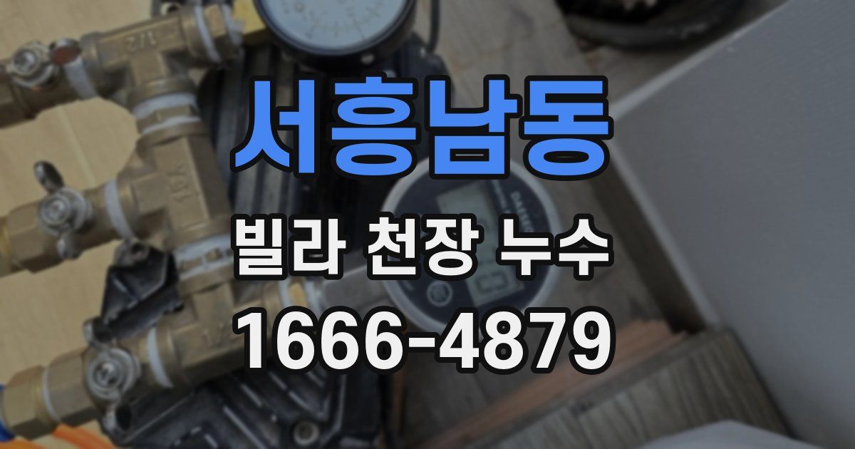 서흥남동 빌라 천장 누수