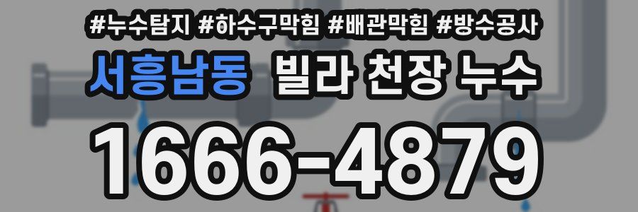 서흥남동 빌라 천장 누수