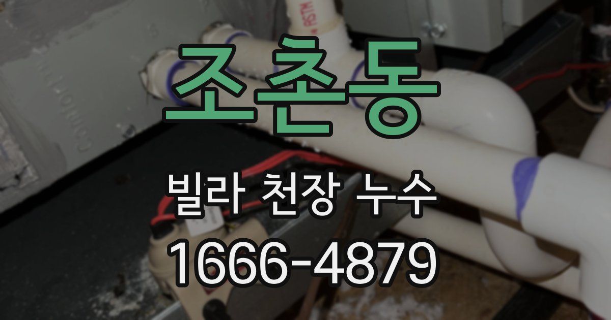 조촌동 빌라 천장 누수