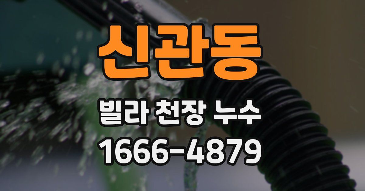 신관동 빌라 천장 누수