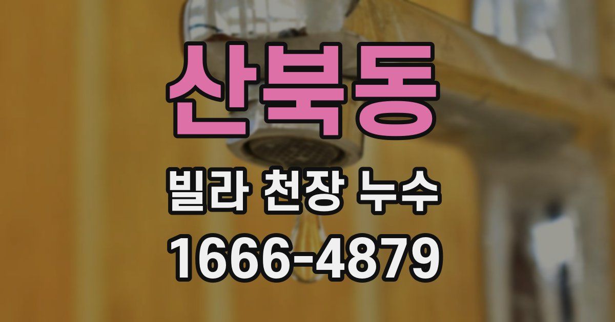 산북동 빌라 천장 누수