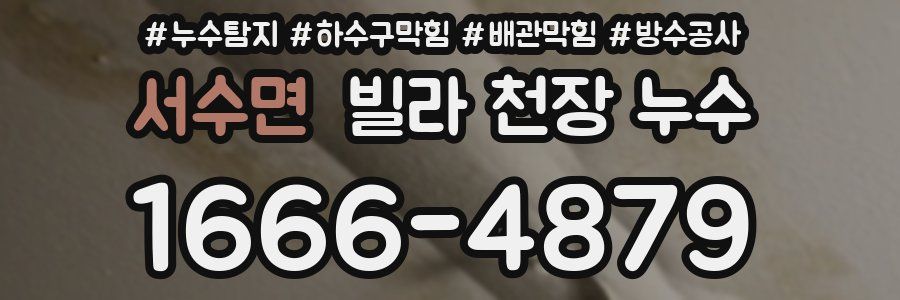 서수면 빌라 천장 누수