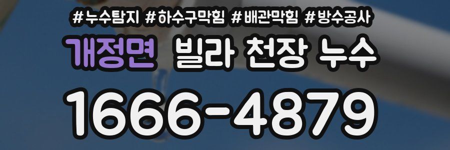 개정면 빌라 천장 누수