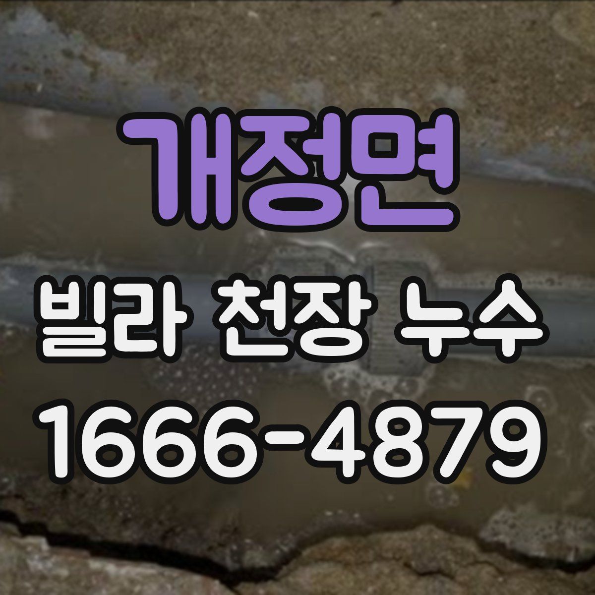 개정면 빌라 천장 누수