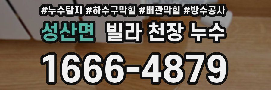 성산면 빌라 천장 누수