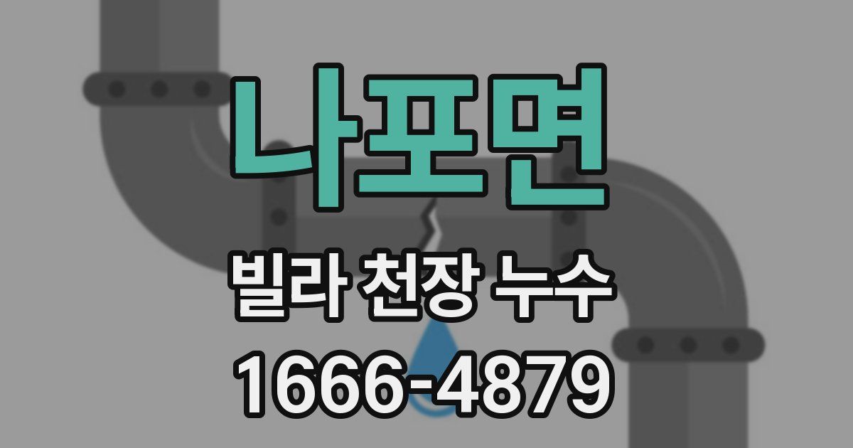 나포면 빌라 천장 누수
