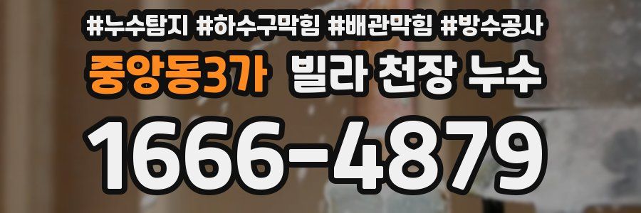 중앙동3가 빌라 천장 누수