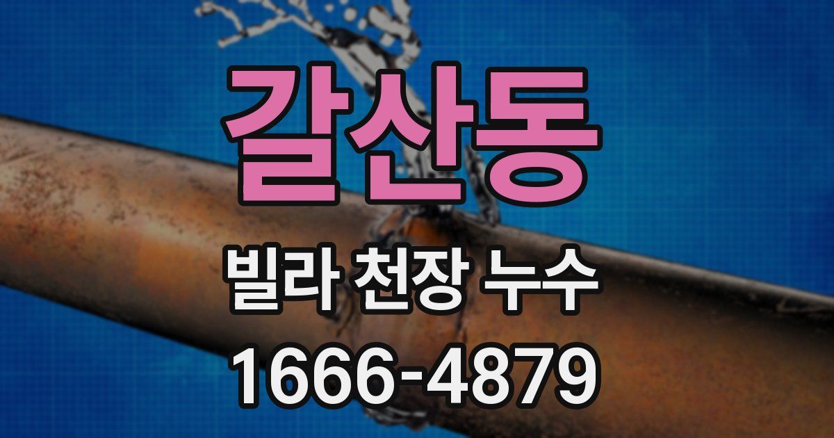 갈산동 빌라 천장 누수