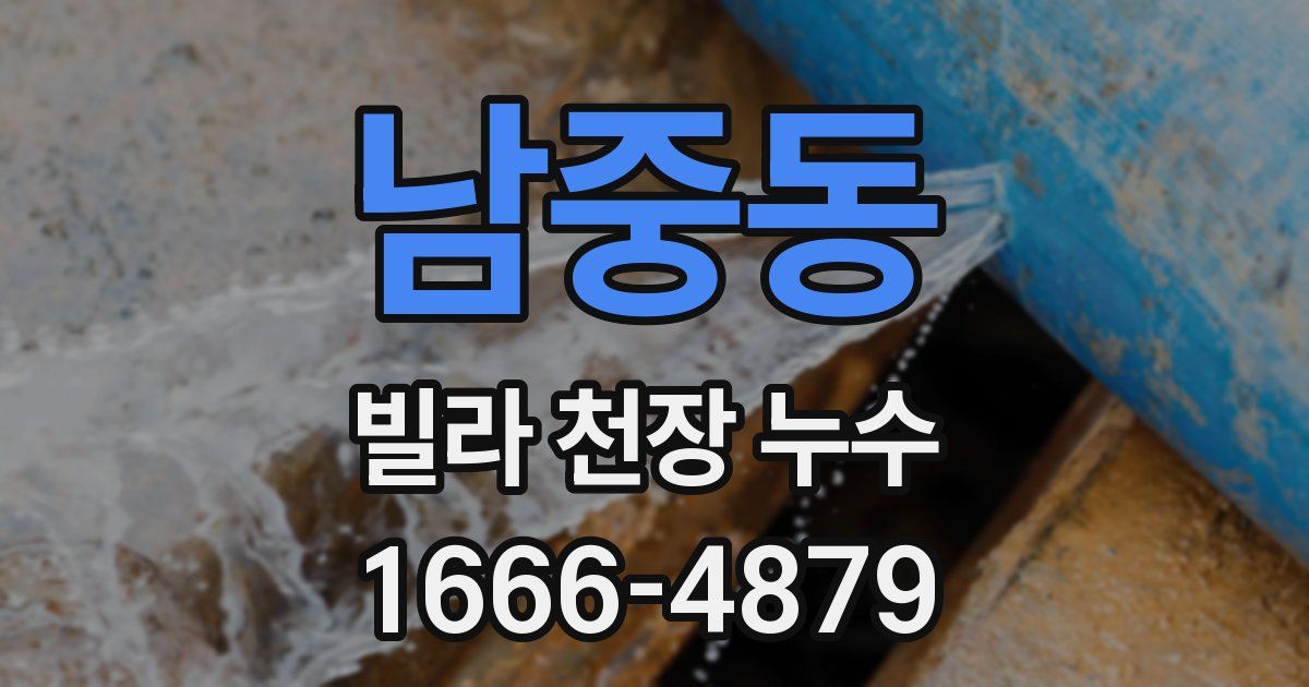남중동 빌라 천장 누수