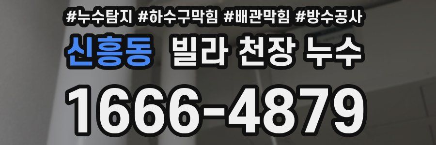 신흥동 빌라 천장 누수