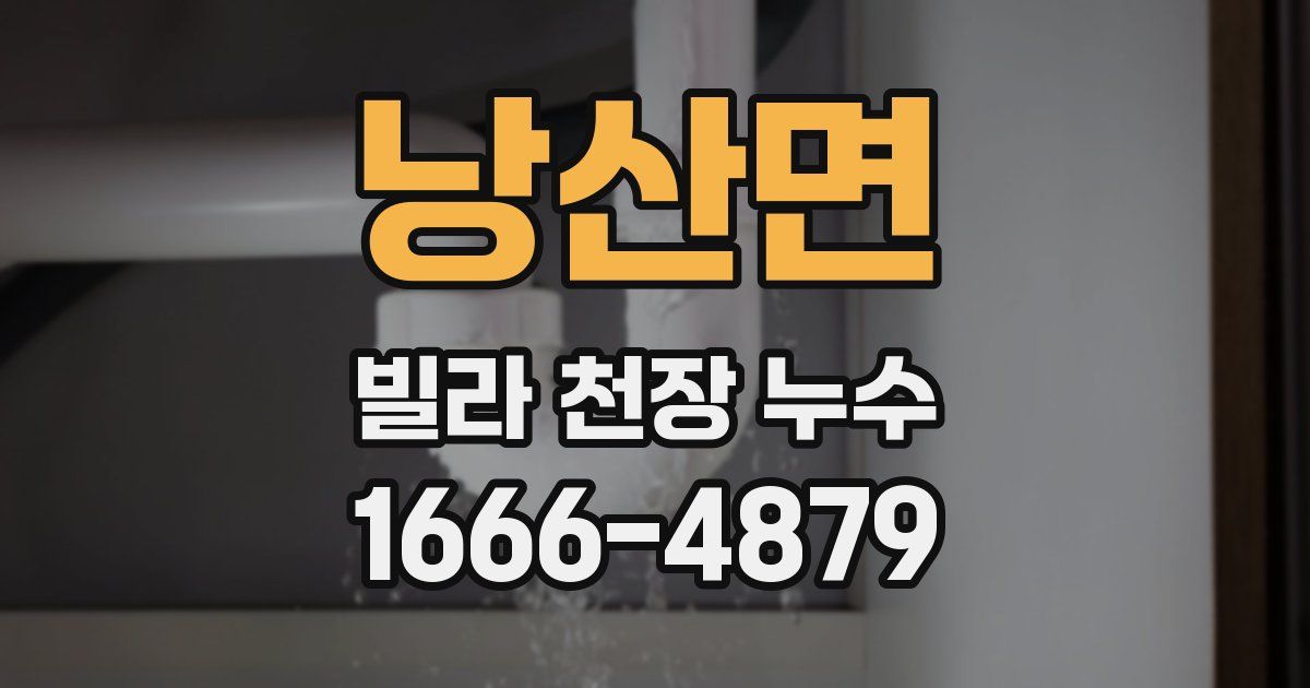 낭산면 빌라 천장 누수
