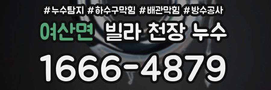 여산면 빌라 천장 누수