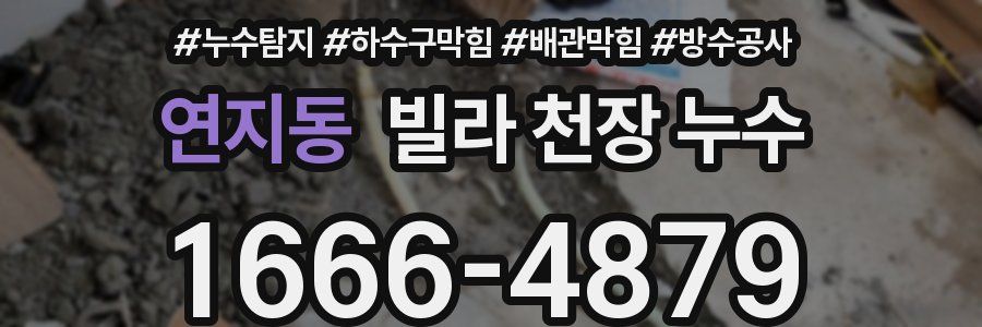 연지동 빌라 천장 누수