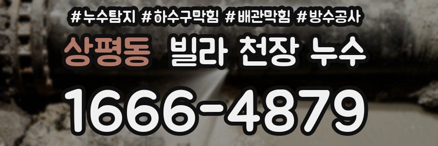 상평동 빌라 천장 누수