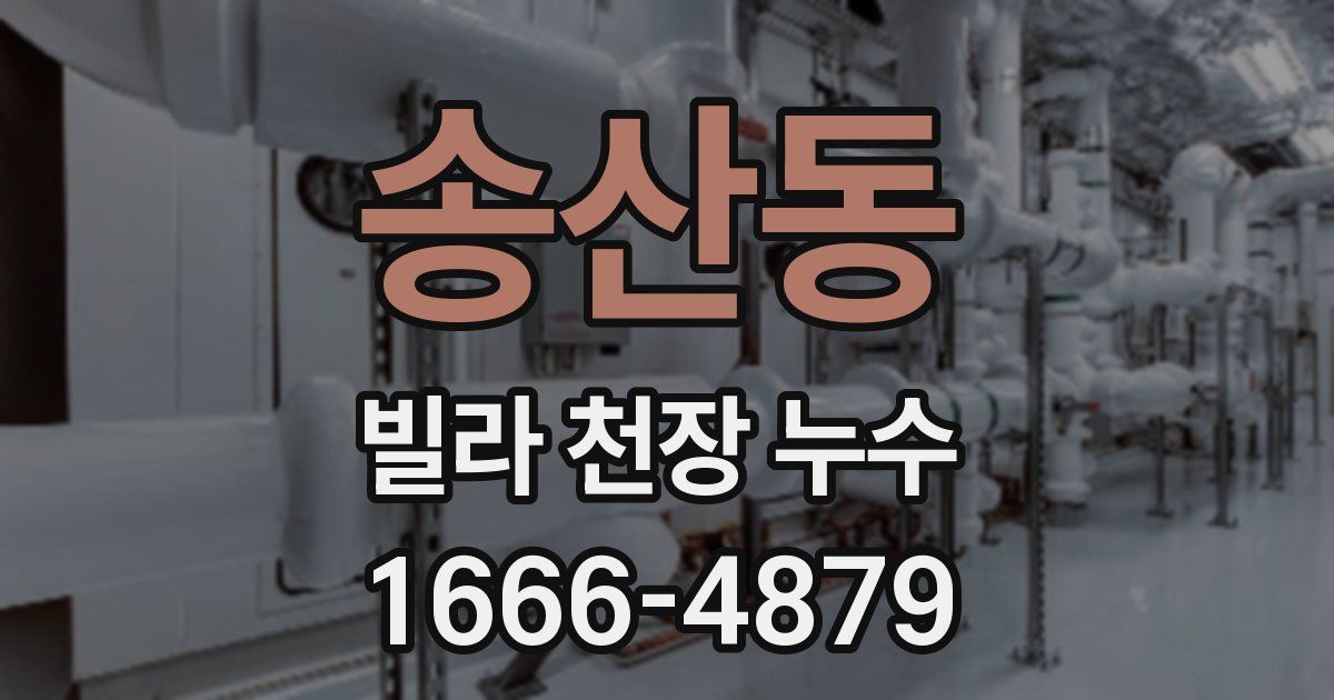 송산동 빌라 천장 누수
