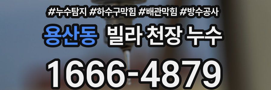 용산동 빌라 천장 누수
