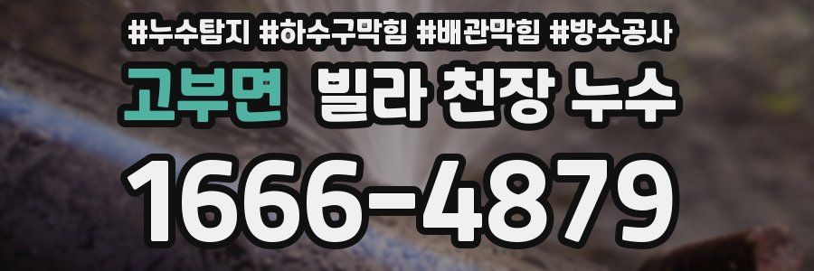 고부면 빌라 천장 누수