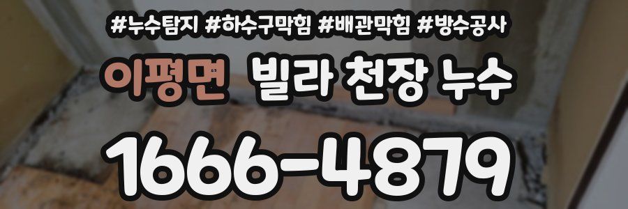 이평면 빌라 천장 누수