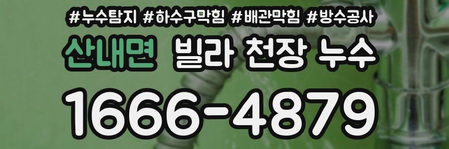 산내면 빌라 천장 누수