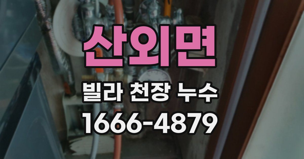 산외면 빌라 천장 누수