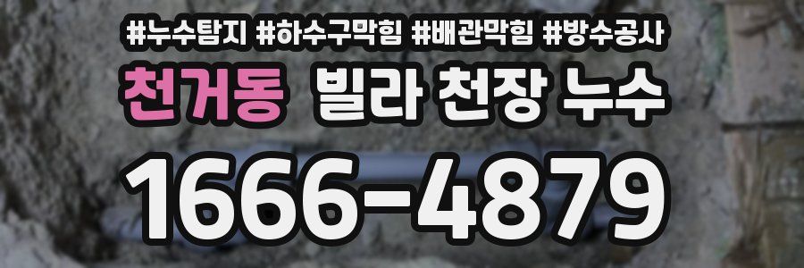 천거동 빌라 천장 누수