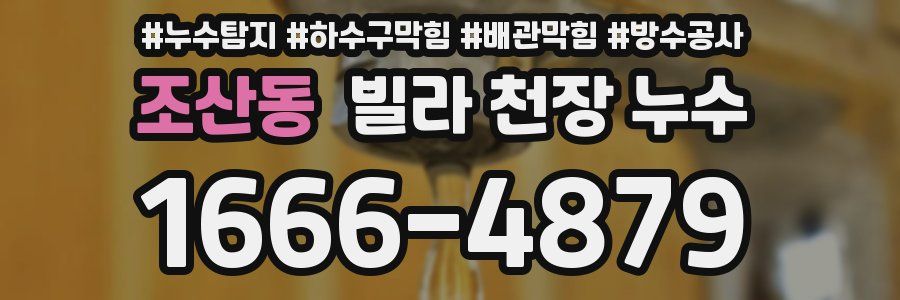 조산동 빌라 천장 누수