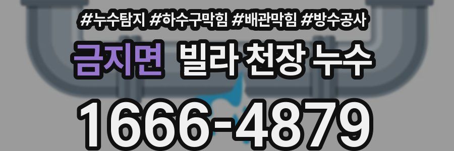 금지면 빌라 천장 누수