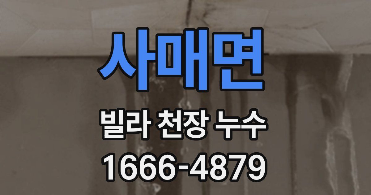 사매면 빌라 천장 누수