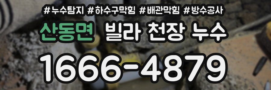 산동면 빌라 천장 누수